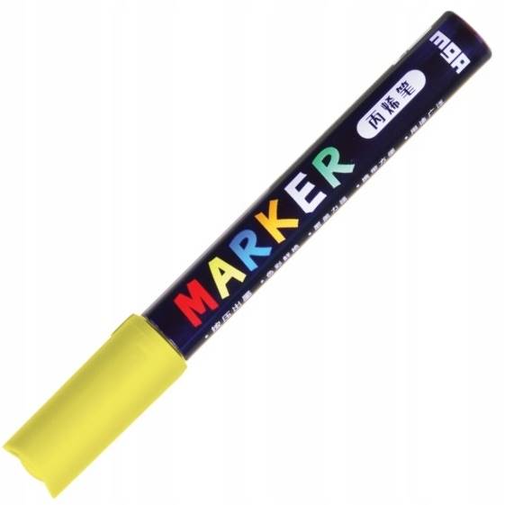 Marker akrylowy 1-2mm żółty neon S040 M&G