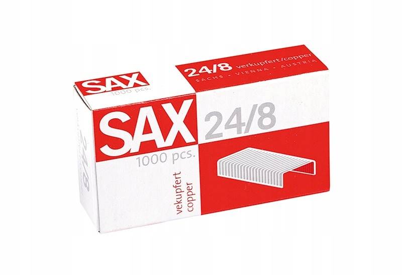 Zszywki 24/8 SAX miedziane
