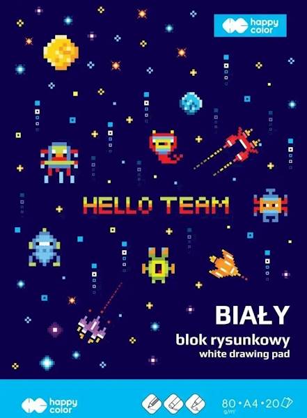 Blok rysunkowy A4 biały  80g/20k 