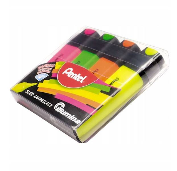 Zakreślacz PENTEL 4 kolory
