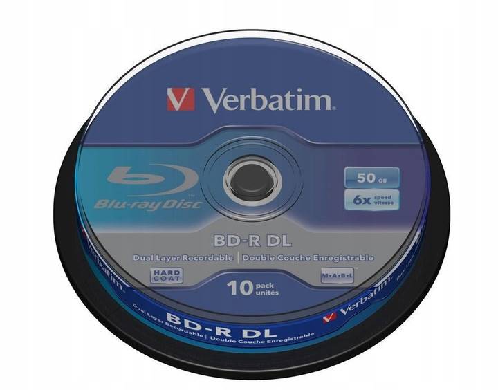 Verbatim Blu-ray BD-R DL 6x 50GB cake 10