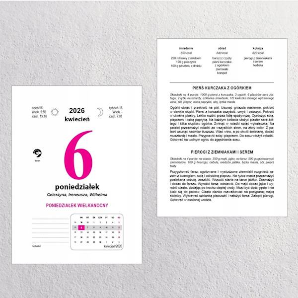 Kalendarz ZDZIERAK A5