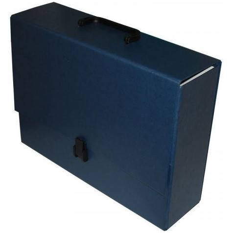 Teczka A4 z rączką 10cm. granatowa