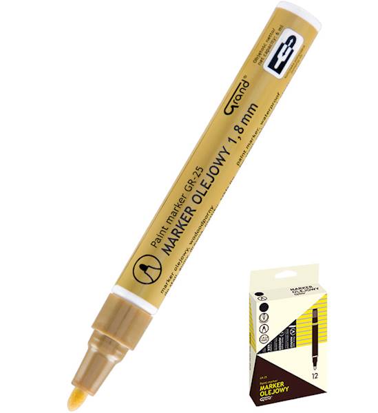 Marker olejowy GRAND Kw GR-25 złoty