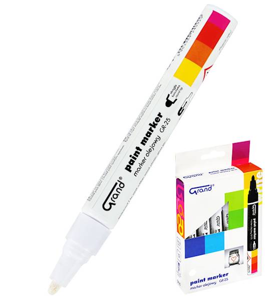 Marker olejowy GRAND Kw GR-25 biały 