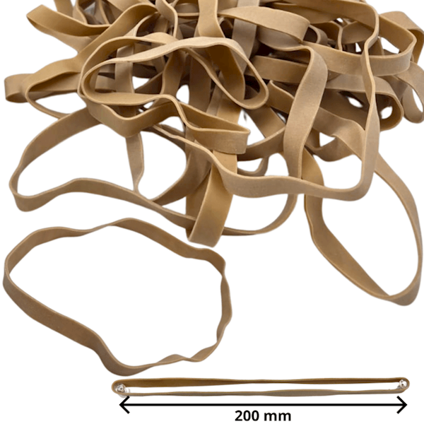 Gumka recepturka brązowa 200 x 10 mm – 0,5 kg