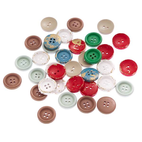 Guziki drewniane 2cm. multicolor