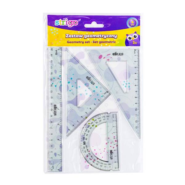 Zestaw kreślarski 4szt 20cm STRIGO