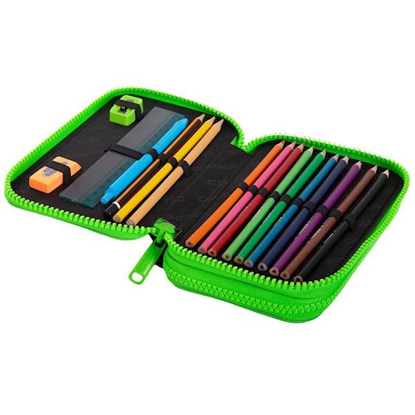 Piórnik podwójny z wyposażeniem