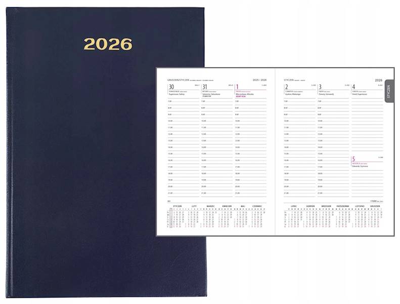 Kalendarz A5 tygodniowy granat