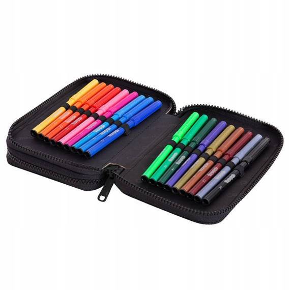 Piórnik podwójny z wyposażeniem