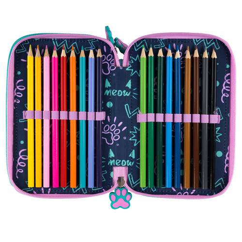 Piórnik potrójny z wyposażeniem 