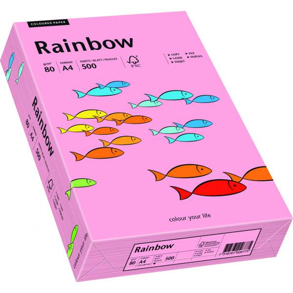 Papier  RAINBOW A4/ 80g (R55) różowy