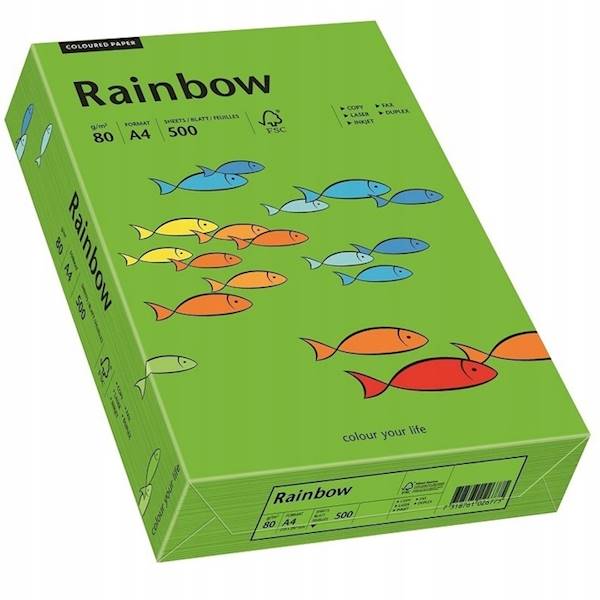 Papier  RAINBOW A4/ 80g (78) c. zielony
