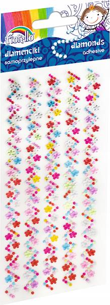 Kryształki samoprzylepne mix kol. 