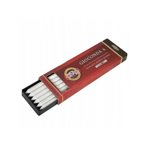 Grafit 5,6mm pastela biała 6szt.