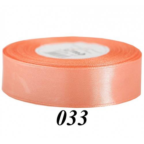 Wstążka mat. satynowa 25mm/32m łososiowa