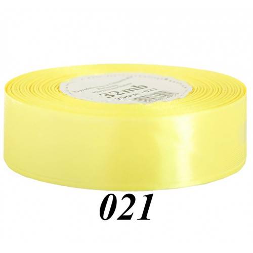 Wstążka mat. satynowa 25mm/32m cytrynowa