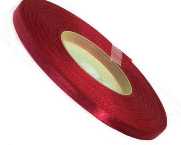 Wstążka mat. satynowa  6mm/32m bordowa ciemna