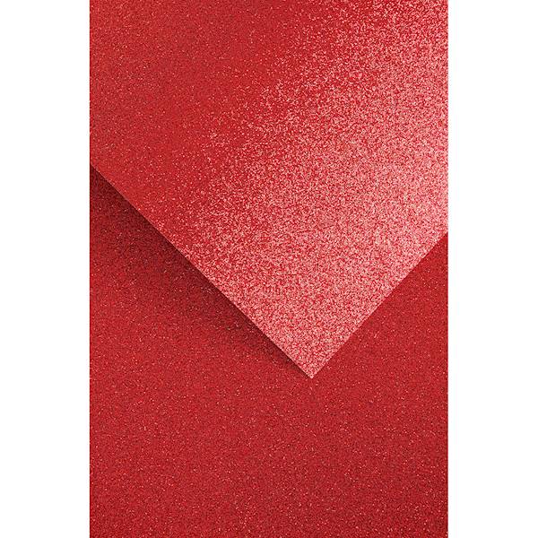 Karton brokatowy czerwony A4 5szt./210g