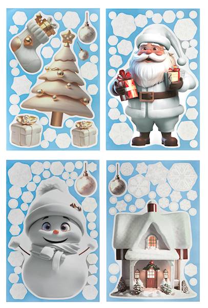 Naklejki Boże Narodzenie elektrostatyczne na szybę