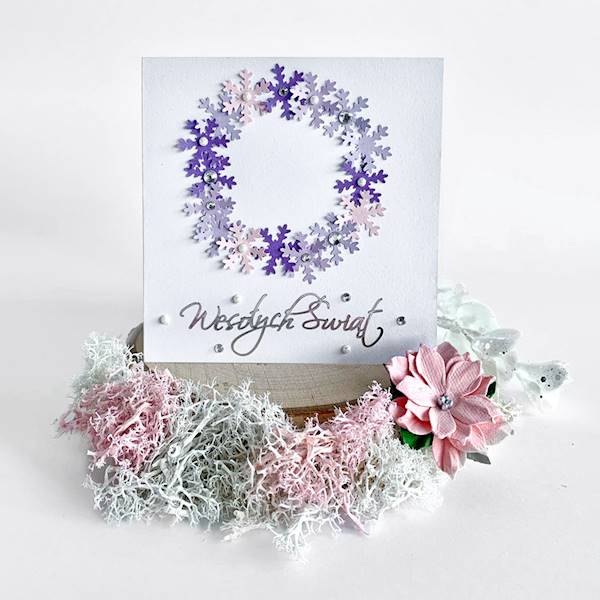 Naklejki ażurowe WESOŁYCH ŚWIĄT 16szt. srebrne