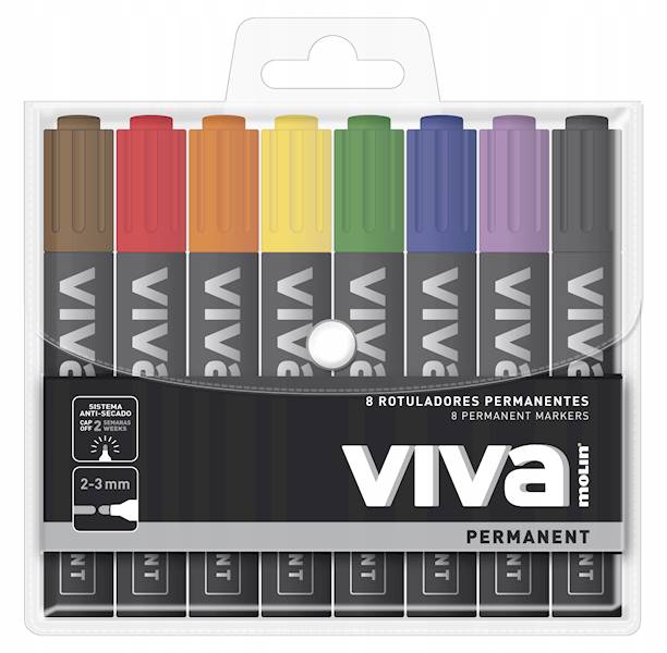 Marker permanentny VIVA OK  zestaw 8 kol.