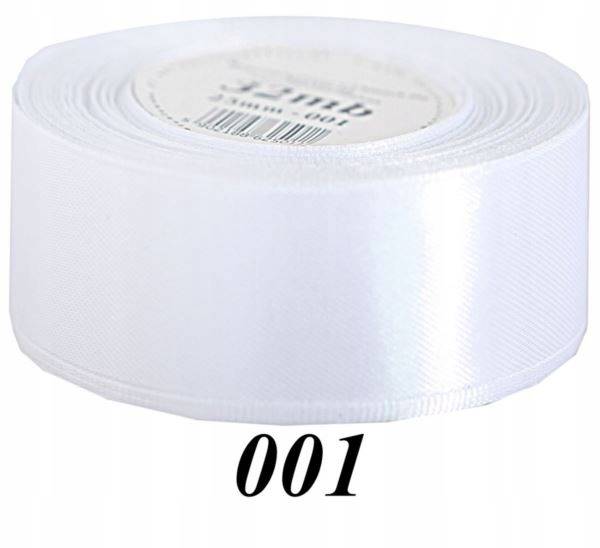 Wstążka mat. satynowa 50mm/32m biała