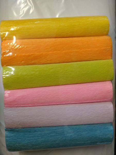 Krepa 180g  krótka 20x250 mix kol. (6szt.) PASTEL