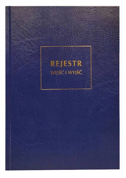 Rejestr wejść/wyjść A4 twarda oprawa 96k.