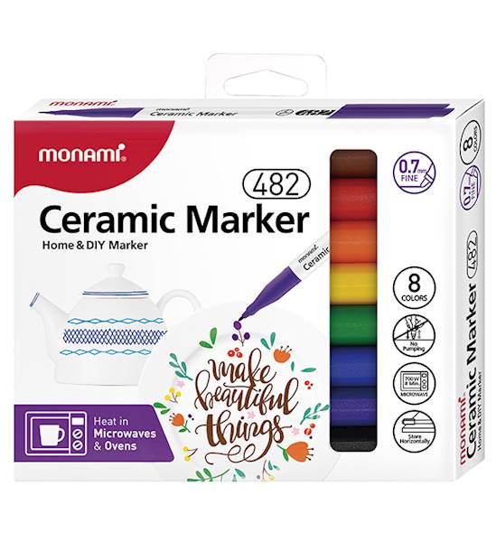 Markery do ceramiki 8 kol. F Ceramic Marker