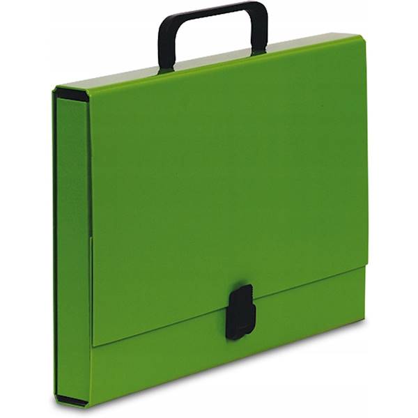 Teczka A4 z rączką  4cm. zielona