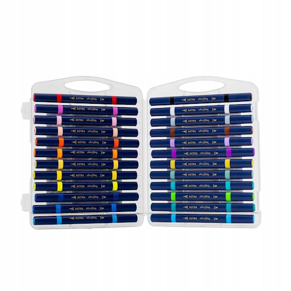 Marker akrylowy dwustronny 24kol. ASTRA