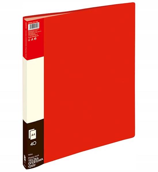Teczka A4 z koszulkami GRAND-40szt czerwona