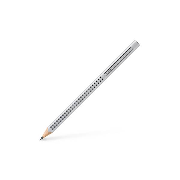 Ołówek JUMBO Grip HB srebrny Faber Castel