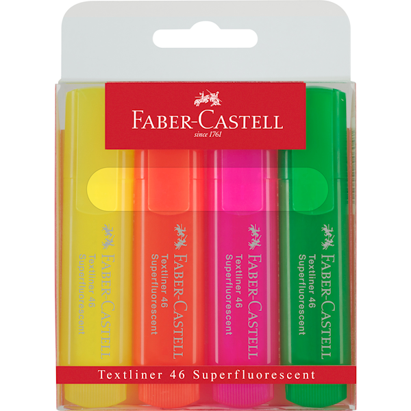 Zakreślacz FABER CASTELL  4 kol 154604