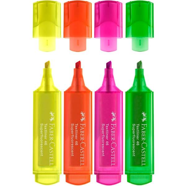 Zakreślacz FABER CASTELL  4 kol 154604