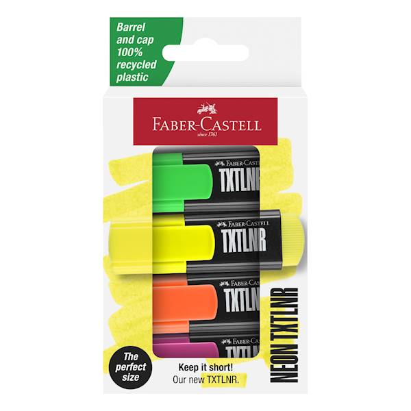 Zakreślacz FABER CASTELL mini 4 kol 154204