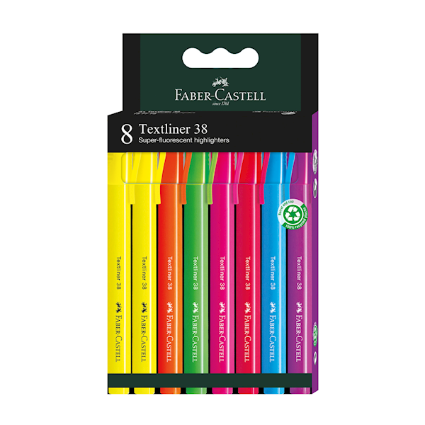 Zakreślacz FABER CASTELL  8 kol NEON 157778