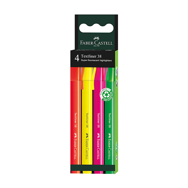 Zakreślacz FABER CASTELL  4 kol NEON 157774