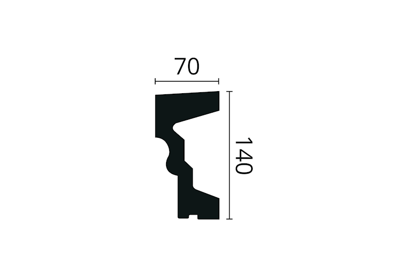 LISTWA ELEWACYJNA PARAPETY FA11