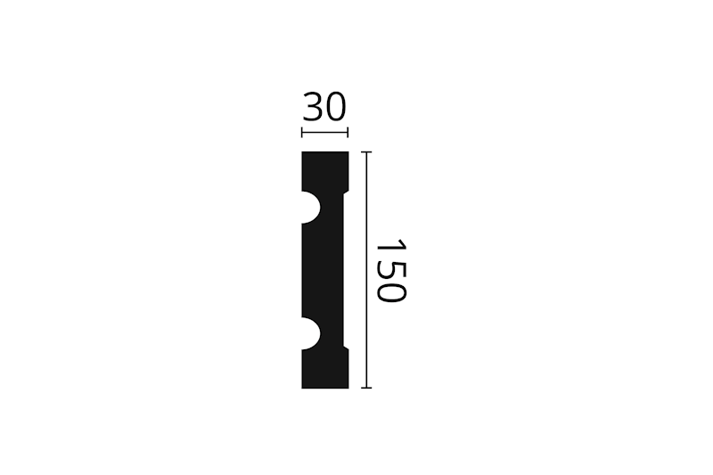 LISTWA ELEWACYJNA LINIOWA MA22 2M