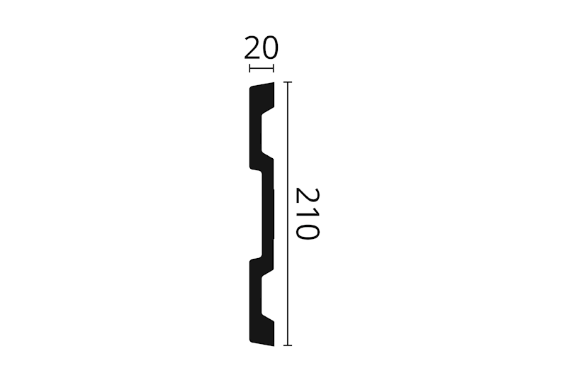 LISTWA ELEWACYJNA LINIOWA MA60 2M