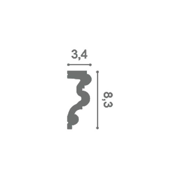 LISTWA ORAC P4025 2M PROFIL ŚCIENNY