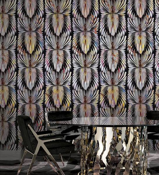 TAPETA ROBERTO CAVALLI HOME NO 8 RC 19121 MURAL NEW CAVALLI SILVER WINYL