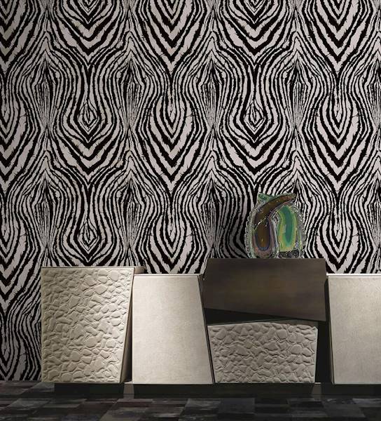 TAPETA ROBERTO CAVALLI HOME NO 8 RC 19123 MURAL SILVER OCON FOLIA