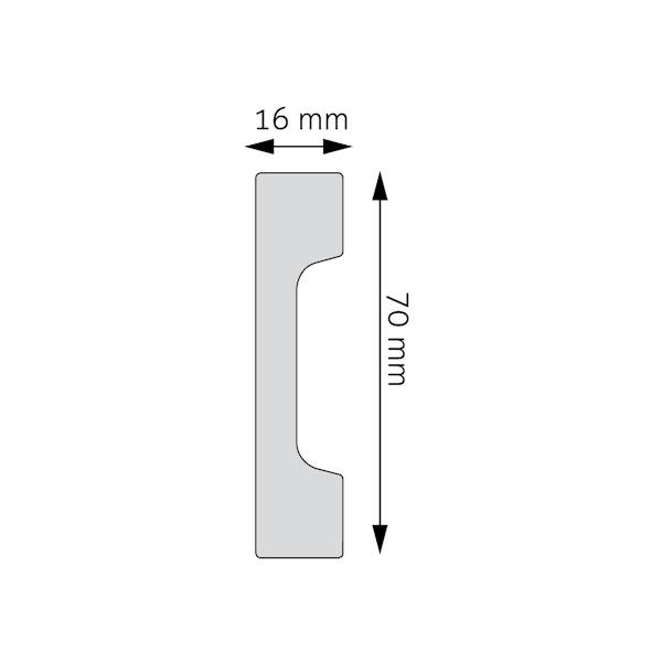 LISTWA CREATIVA LPC-23A 2,44mb srebrna