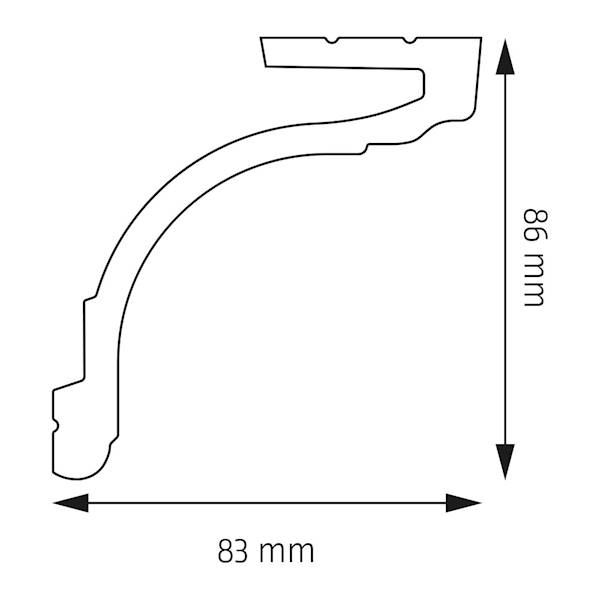 LISTWA CREATIVA LK-05  2,44M LIGHTBLOCKER NOWOŚĆ