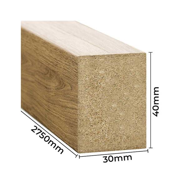 LAMELE ŚCIENNE DĄB NATURALNY PANEL 300X20x2750 NA PŁYCIE HDF CZARNY LAMEO 103 1sztuka