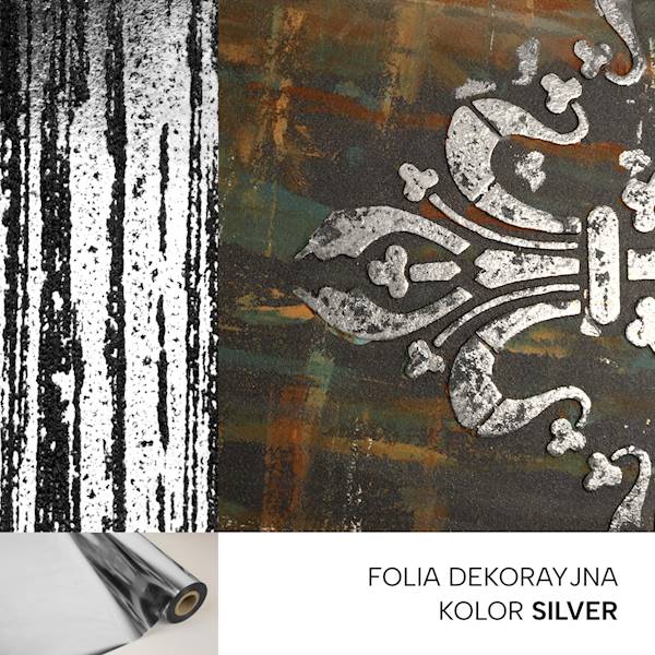DECOVERNI FOLIA DEKORACYJNA KOLOR SILVER 